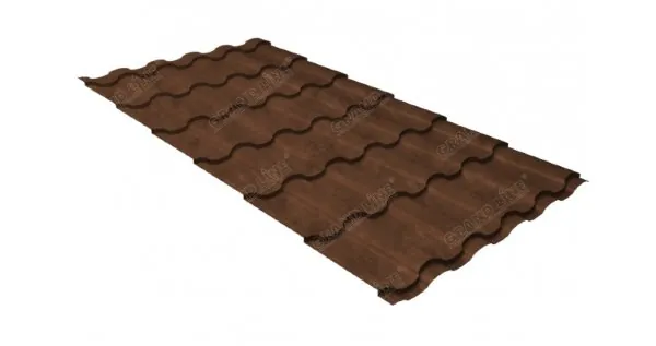 Металлочерепица кредо GL 0,5 Safari Twincolor Brown купить в Орехово-Зуеве