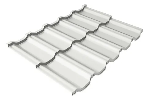 Металлочерепица модульная Квинта Uno Grand Line c 3D резом 0,5 Satin RAL 9003 сигнальный белый купить в Орехово-Зуеве