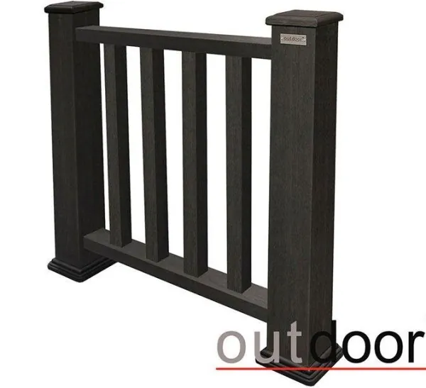 Ограждение из ДПК Outdoor Классик 3D STORM чёрный купить в Орехово-Зуеве