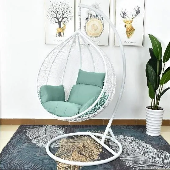 Кресло Подвесное из искусственного ротанга AFM-168A-L White/Green купить в Орехово-Зуеве
