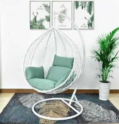 Кресло Подвесное из искусственного ротанга AFM-168A-XL White/Green