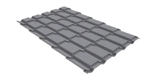 Металлочерепица GL квадро профи 0,5 Satin RAL 7004 сигнальный серый купить в Орехово-Зуеве