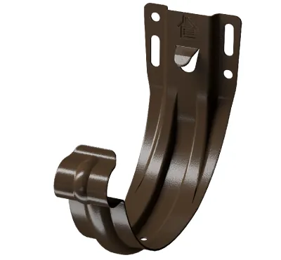 Карнизный кронштейн (штампованный) D125 Döcke STAL PREMIUM Каштан, (RAL 8017)