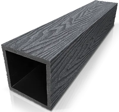Столб ДПК 3D GardenParkett фактура дерева Графит