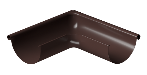 Угол внешний 90° D125 Döcke STAL PREMIUM Шоколад, (RAL 8019) купить в Орехово-Зуеве