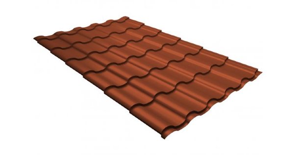 Металлочерепица кредо GL 0,5 GreenСoat Pural RR 750 кирпично-красный (RAL 8004 терракота) купить в Орехово-Зуеве