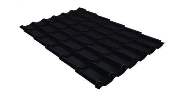 Металлочерепица классик GL 0,5 Velur20 RAL 9005 черный купить в Орехово-Зуеве