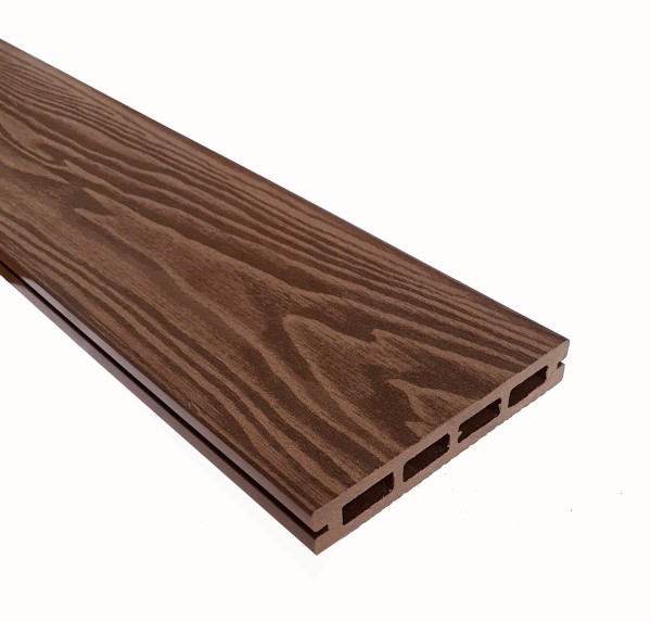 Террасная доска из ДПК Terrapol Смарт 3D Пустотелая с пазом Орех Милано купить в Орехово-Зуеве