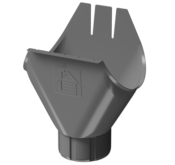 Воронка желоба D125 Döcke STAL PREMIUM Графит, (RAL 7024) купить в Орехово-Зуеве