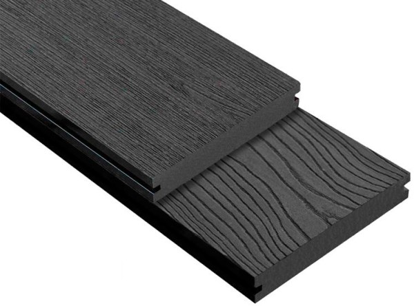 Террасная доска ДПК Outdoor 3D полнотелая STORM/OCEAN BLACK черная купить в Орехово-Зуеве