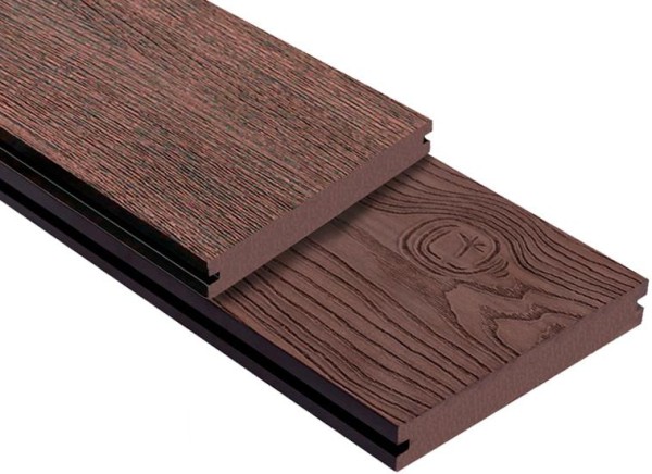 Террасная доска ДПК Outdoor 3D полнотелая STORM/OCEAN BROWN коричневая микс купить в Орехово-Зуеве