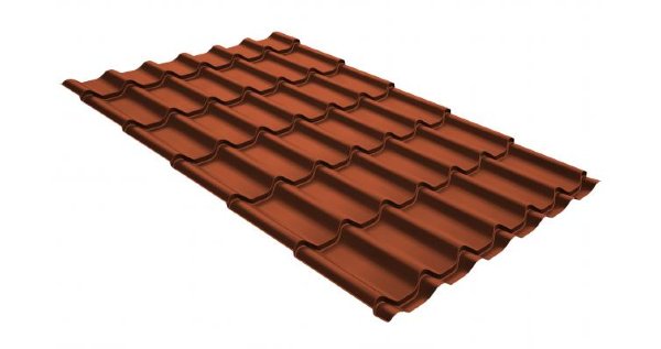 Металлочерепица классик GL 0,5 GreenCoat Pural RR 750 кирпично-красный (RAL 8004 терракота) купить в Орехово-Зуеве