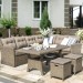 Комплект мебели AFINA плетеной из иск. ротанга AFM-307B Beige купить в Орехово-Зуеве