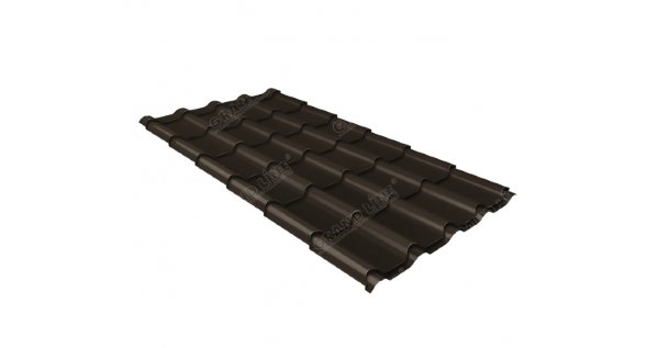 Металлочерепица камея GL 0,5 GreenCoat Pural matt RR 32 темно-коричневый (RAL 8019 серо-коричневый) купить в Орехово-Зуеве