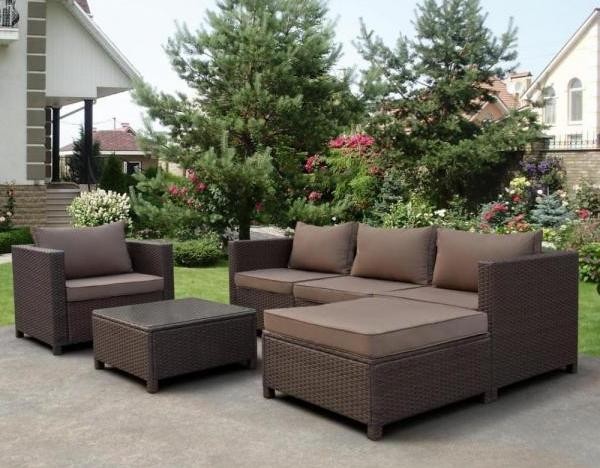 Комплект мебели AFINA плетеной из иск. ротанга YR821A Brown/Beige купить в Орехово-Зуеве