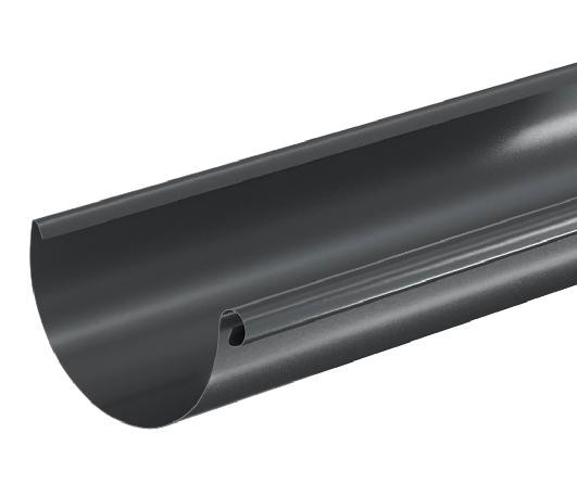 Водосток Aquasistem, система 150/100 - Водосточный желоб 3.00м RAL 7024 Тёмно-серый купить в Орехово-Зуеве