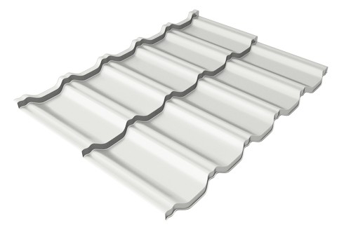 Металлочерепица модульная Квинта Uno Grand Line c 3D резом 0,5 Satin RAL 9003 сигнальный белый купить в Орехово-Зуеве