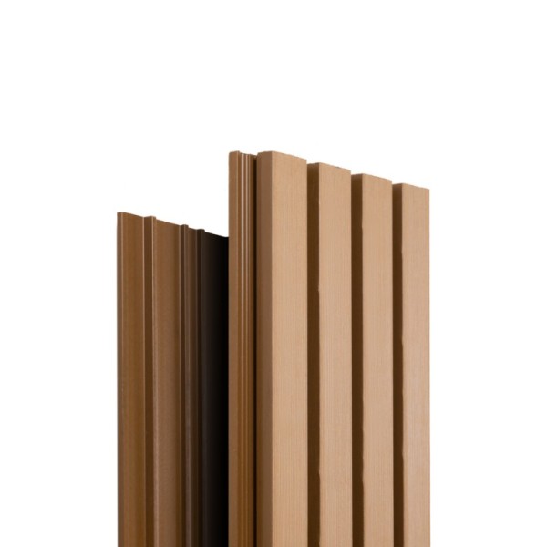 Фасадная доска Ecodecking Техно реечная 200х26х3000 Бронза купить в Орехово-Зуеве