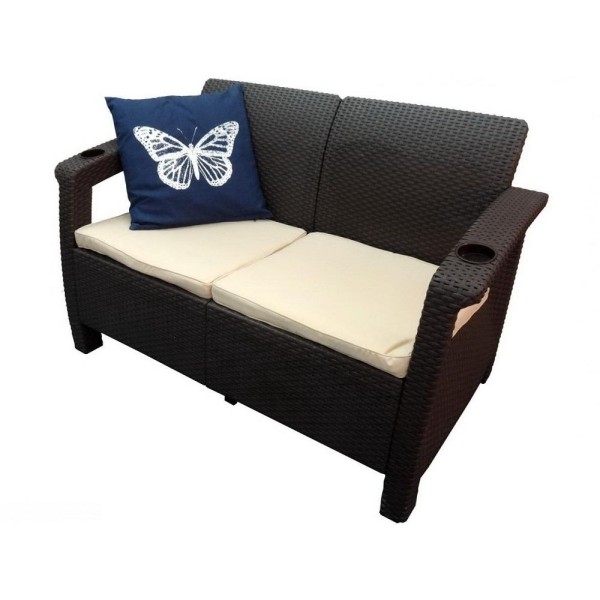 Двухместный диван Yalta Sofa Seаt венге купить в Орехово-Зуеве
