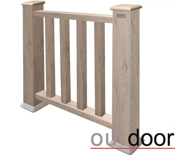 Ограждение из ДПК Outdoor Классик 3D STORM серый микс купить в Орехово-Зуеве