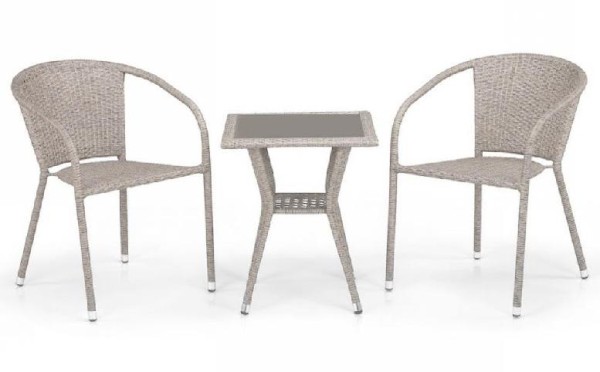 Комплект плетеной мебели AFINA из иск. ротанга T25C/Y137C-W85 Latte 2Pcs купить в Орехово-Зуеве
