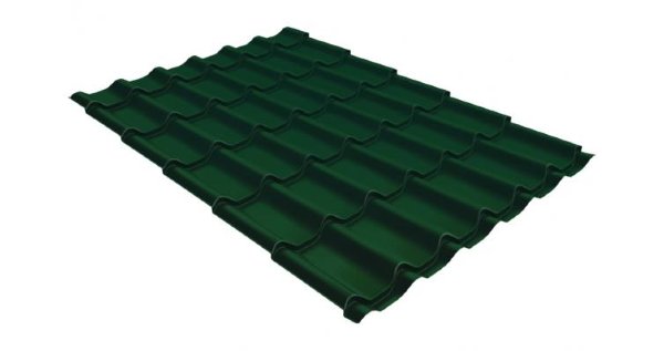 Металлочерепица классик 0,5 Satin RAL 6005 зеленый мох купить в Орехово-Зуеве