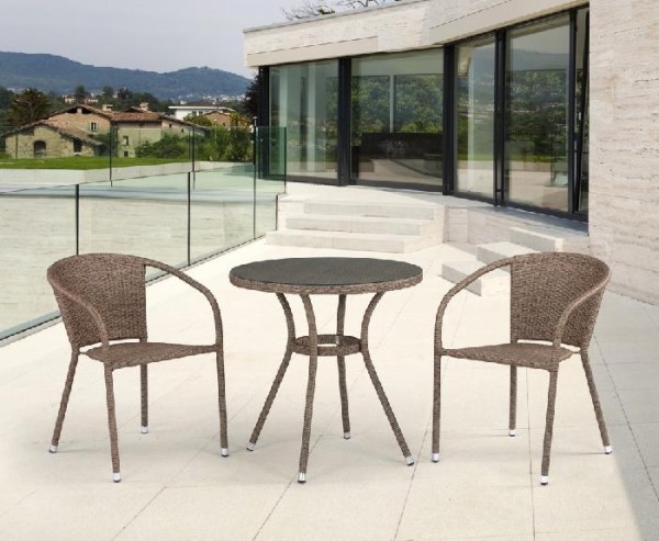 Комплект плетеной мебели AFINA из иск. ротанга T282ANT/Y137C-W56 Light Brown 2Pcs купить в Орехово-Зуеве