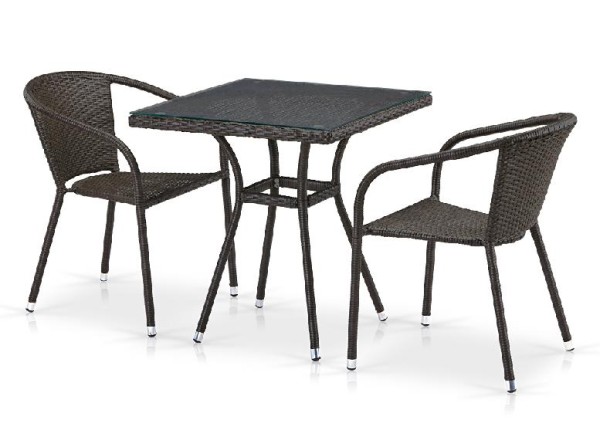 Комплект плетеной мебели AFINA из иск. ротанга T282BNT/Y137C-W53 Brown 2Pcs купить в Орехово-Зуеве