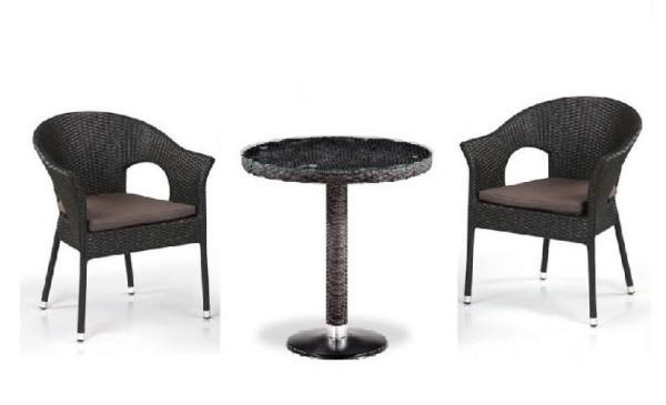 Комплект плетеной мебели AFINA из иск. ротанга T601/Y79A-W53 Brown 2Pcs купить в Орехово-Зуеве