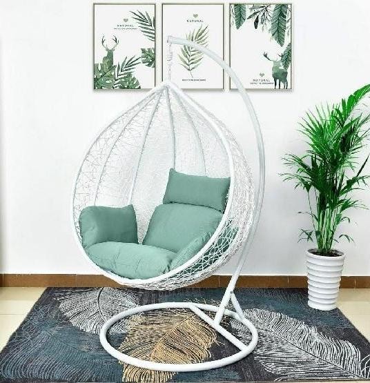 Кресло Подвесное из искусственного ротанга AFM-168A-XL White/Green купить в Орехово-Зуеве