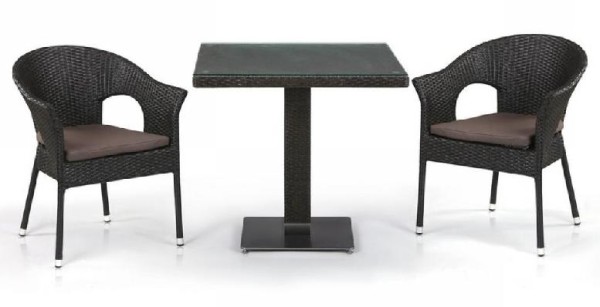 Комплект плетеной мебели AFINA из иск. ротанга T605SWT/Y79A-W53 Brown 2Pcs купить в Орехово-Зуеве