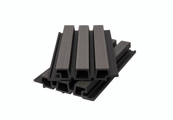 Фасадная панель брусковая двухцветная co-extrusion, grey dark купить в Орехово-Зуеве