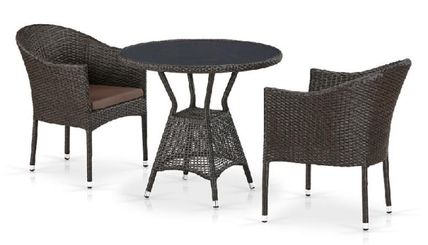 Комплект плетеной мебели AFINA из иск. ротанга T707ANS/Y350-W53 Brown 2Pcs купить в Орехово-Зуеве