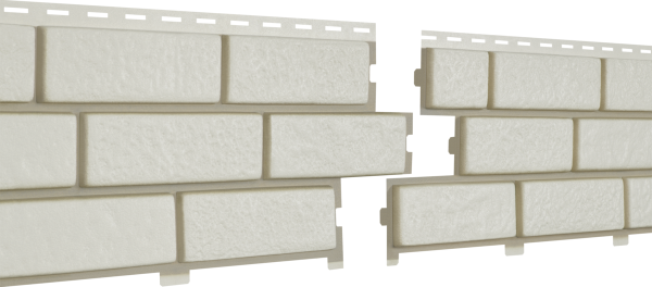 Фасадная панель Ю-Пласт Стоун Хаус Кирпич с декорированным швом Белый купить в Орехово-Зуеве