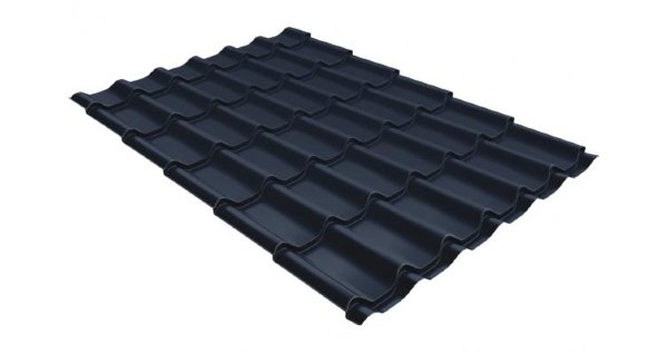 Металлочерепица классик 0,5 Satin RAL 7024 мокрый асфальт купить в Орехово-Зуеве