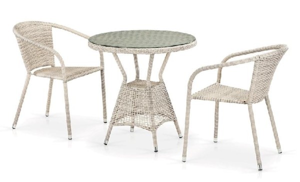Комплект плетеной мебели AFINA из иск. ротанга T705ANT/Y137C-W85 Latte 2Pcs купить в Орехово-Зуеве