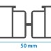 Лага алюминиевая KRONEX 50x25x3000 мм несущая купить в Орехово-Зуеве