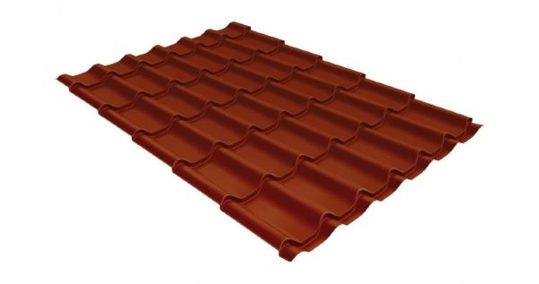 Металлочерепица классик GL 0,5 Velur20 RAL 8004 терракота купить в Орехово-Зуеве