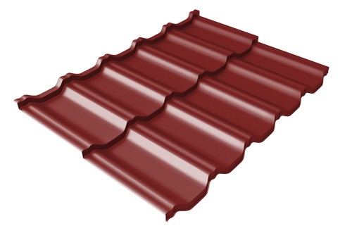 Металлочерепица модульная Квинта Uno Grand Line c 3D резом 0,5 Satin RAL 3011 коричнево-красный купить в Орехово-Зуеве