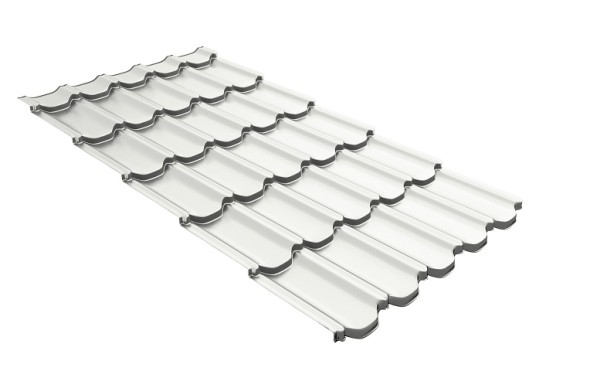 Металлочерепица квинта плюс с 3D резом 0,5 Satin RAL 9003 сигнальный белый купить в Орехово-Зуеве