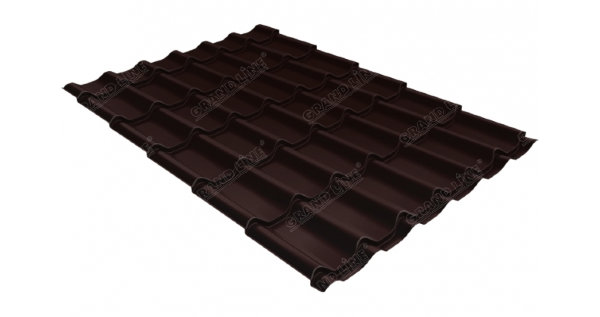 Металлочерепица классик GL 0,5 Quarzit RAL 8017 шоколад Metallic купить в Орехово-Зуеве