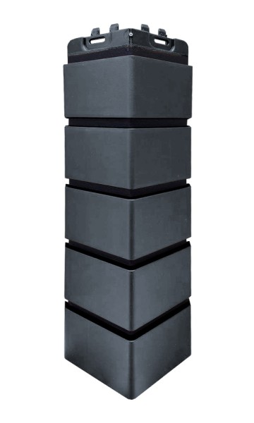 Угол Grand Line состаренный кирпич премиум Графит (шов RAL 9005) купить в Орехово-Зуеве