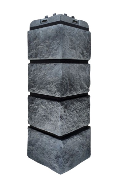 Угол наружный Grand Line Колотый Камень Антрацит, Шов чёрный купить в Орехово-Зуеве