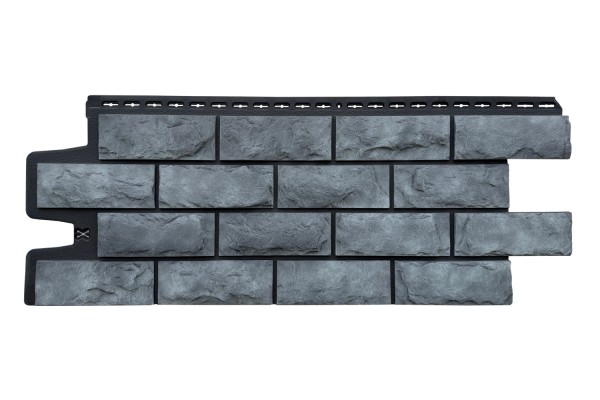 Фасадные панели Grand Line Колотый Камень Антрацит, Шов черный купить в Орехово-Зуеве
